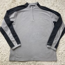 The North Face Fleece Sweater Mens Large Gray 1/4 Zip TKA 100 Long Sleeve