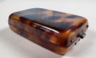 Art Deco Faux Tortoise Bakelite Match Strike Cigarette Accessory Case
