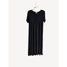 Jostar Black Maxi Dress Slinky Knit Made In USA Whimsigoth Vampire Emo Sz L 90s