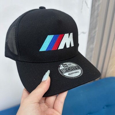 M Series Performance Logo Embroidered Trucker Hat Black Mesh Back Cap