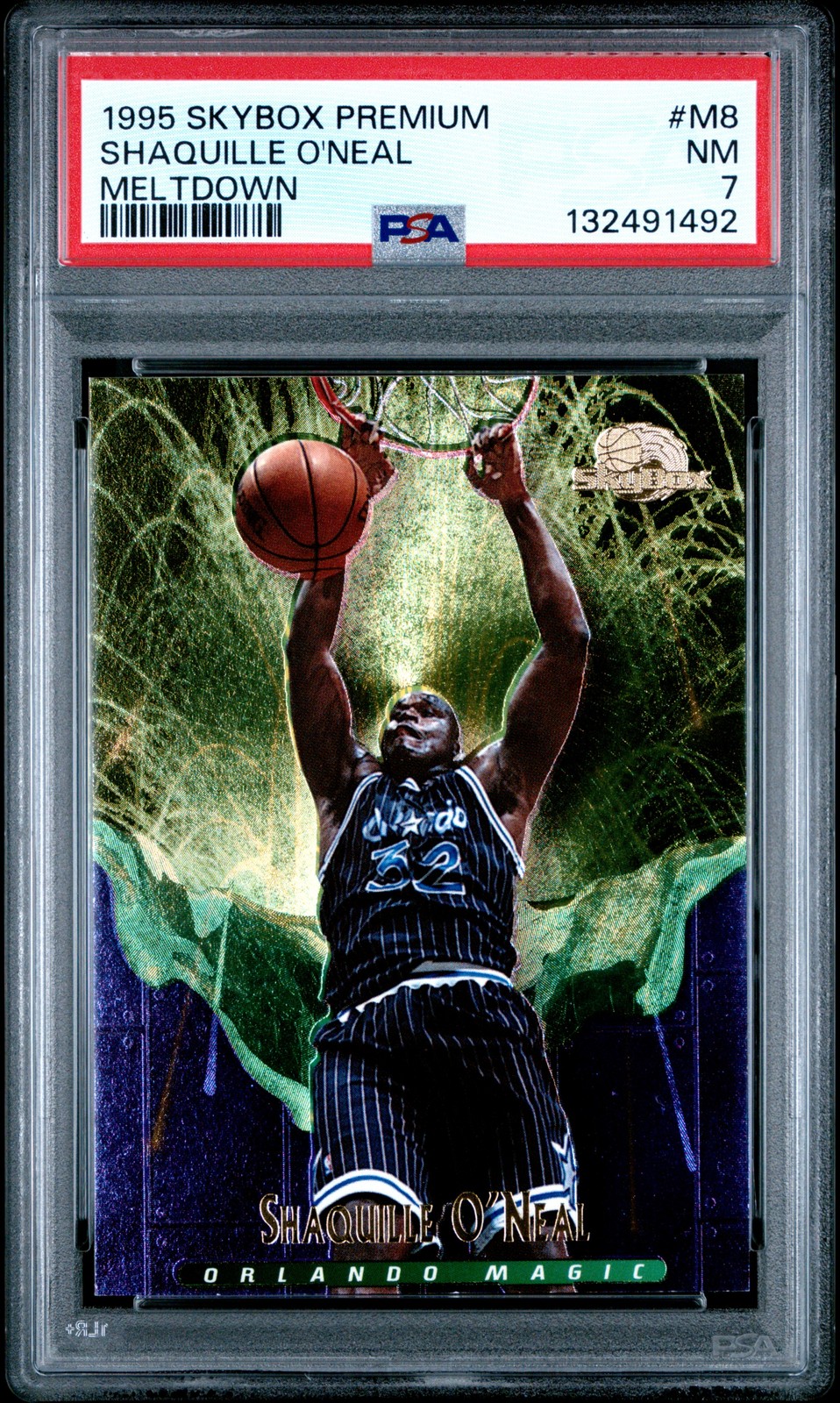 1995 Skybox Premium Meltdown Meltdown #M8 Shaquille O'Neal PSA 7