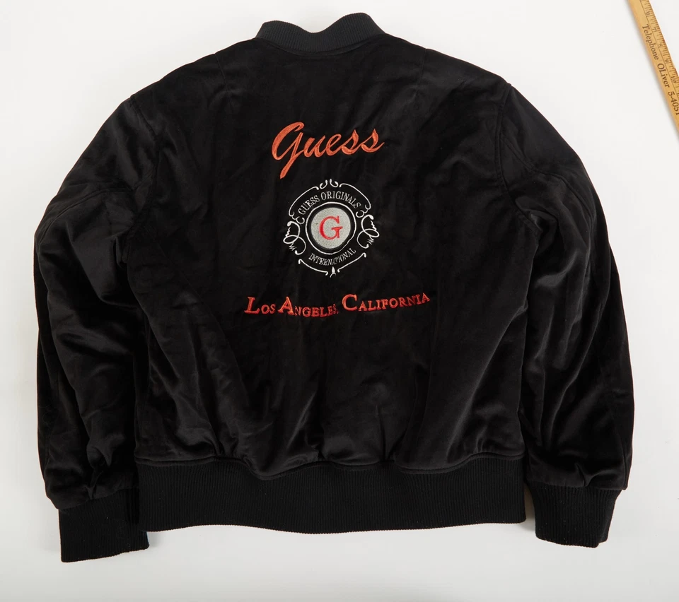 Chaqueta de bombardero reversible Guess para hombre terciopelo/satén M imprescindible comprarla ENVÍO RÁPIDO Foto 3 de 4