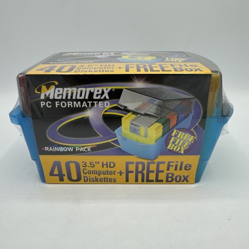 40 Pack Memorex PC Formatted 3.5" HD 1.44MB Computer Diskettes New