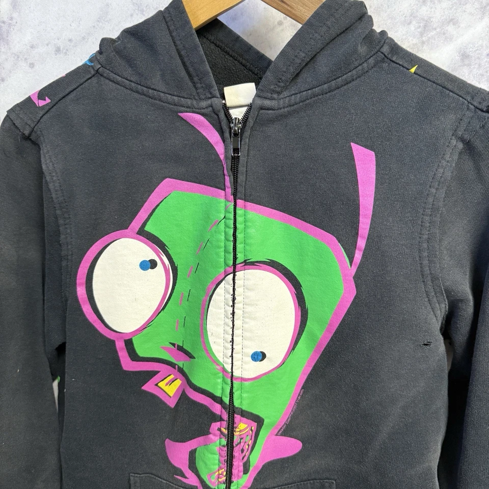 Sudadera con capucha vintage Invader Zim Juniors XL (19x22) 2007 Nickelodeon Mighty Fine Foto 3 de 4
