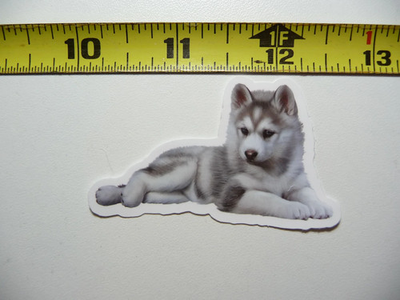 #ad SIBERIAN HUSKY PUPPY DOG SMALL STICKER DECAL WILDLIFE PRESERVE NATURE ANIMAL $3.57