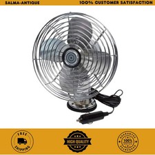 12-volt Metal Fan Heavy-duty Truck Car Camper Boat 2-speed Mountable Chrome New