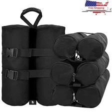 Heavy Duty Canopy Weight Bags Set of 4 Waterproof Sandbag Base Tent Stability US