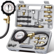 Fuel Pressure Tester Kit 0-140PSI Gauge with ...