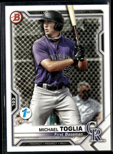 Michael Toglia - 2021 Bowman 1st Edition Card BFE-137 Colorado Rockies