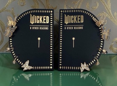 Wicked X 8 Other Reasons Float Earrings & Ear Cuffs Set Butterfly Gold CZ 5 Pair