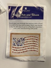 Red White Bloom Embroidery Kit by Kansas Star Quilt Co.