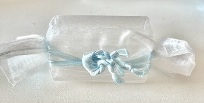 3x12 Kordelzug Verpackung Geschenk Kit mit Etiketten, klar & blau Band, Hochzeiten etc.