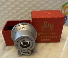 VINTAGE LEICA ERNST LEITZ WETZLAR VIEWFINDER 13.5CM 135mm HEKTOR SHOOC RED BOX