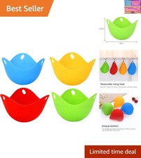 4-Pack Egg Poacher Cups, Nonstick Silicone &ndash; Cookware Accessory