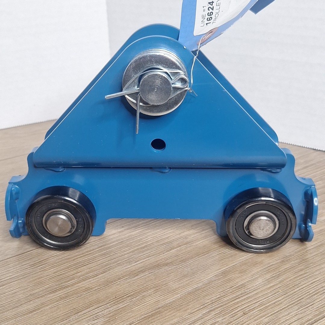 GORBEL ENCLOSED TRACK TROLLEY - STEEL - 500 LB - 1 PIECE DESIGN New Take Off