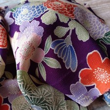 Boro Japanese Old Used Cloth Antique Fabric Taisho Era Silk Crepe Scraps Japan