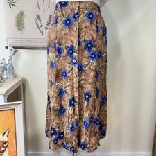 Vintage Floral Button Front Maxi Skirt Forest Fairy Grunge Cottage Tropical M