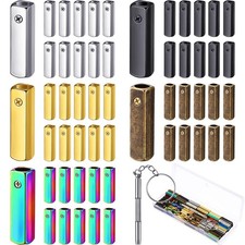 Moxweyeni 60 Pieces Metal Aglets 0.98 x 0.17 inch, As Shown in the Picture