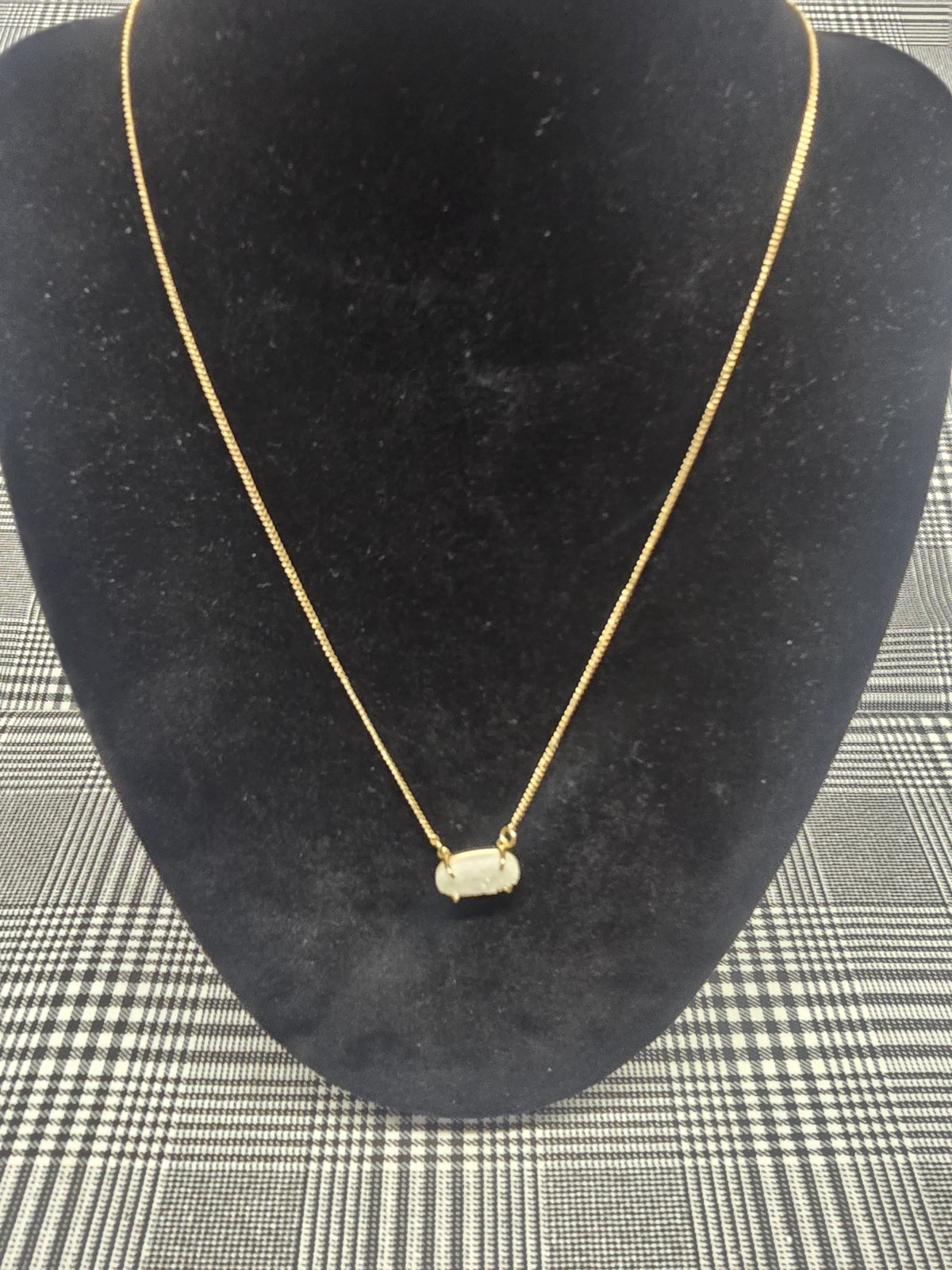 Women's Luna Norte Druzy Quartz Gold Necklace Brand New