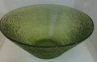 Vintage Anchor Hocking AVOCADO SORENO Pattern Large Serving Bow