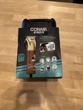 Conair Men Performance Home Haircutting Kit 19pc HC6000W - Wood & Gold - NEW
