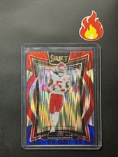 2024 Panini Select Concourse Marquise Brown #81 Red & Blue Shock Prizm KC Chiefs