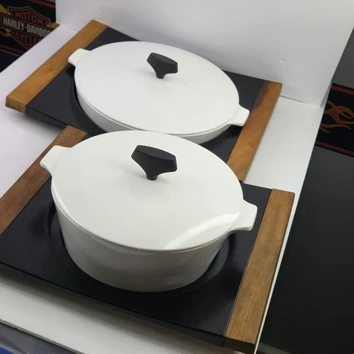 6Pc Corning Ware B-10 Buffet Server 10” Skillet & B- 2.5 Qt Pot Lids & Cradles