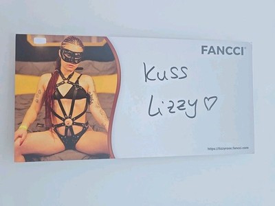 LIZZY ROSE Autogrammkarte SIGNIERT A5 Erotik Autograph FANCCI Autograph 