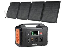 Portable Power Station With Solar Panel , Flashfish 200W Solar Generator 60W ...