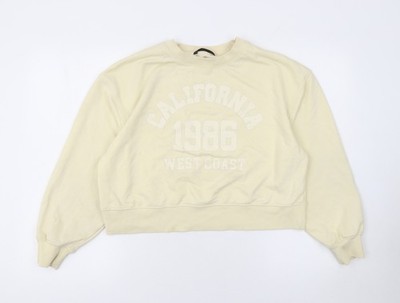 Dunnes Stores Damen Pullover Sweatshirt beige Baumwollmischung S