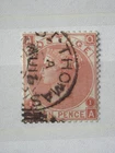 SG113 "QA" 10d  PALE RED BROWN. A FINE USED EXAMPLE with st thomas cancel