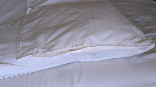 Lenzuolo Top Embrace Jacquard Bianco - Lenzuolo Letto Triplo 60/40 Supima Cotone/Poliestere - Foto 5 di 12