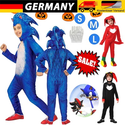 Kinder Jungen Sonic The Hedgehog Overall Bodysuit Cosplay Kostüm Karneval Kleid