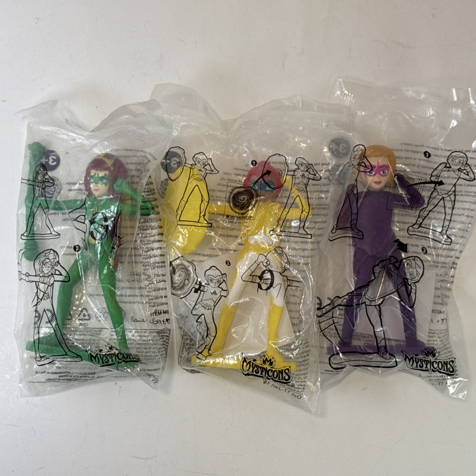 Burger King Mysticons Arkayna Piper Willowbrook Emerald 5-inch action figures new