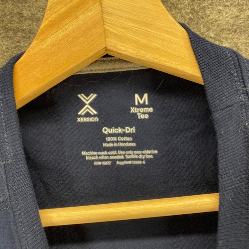 New Xersion T-Shirt Men M Medium Blue Crew Neck Short Sleeve Xtreme Tee Cotton - Picture 5 of 9