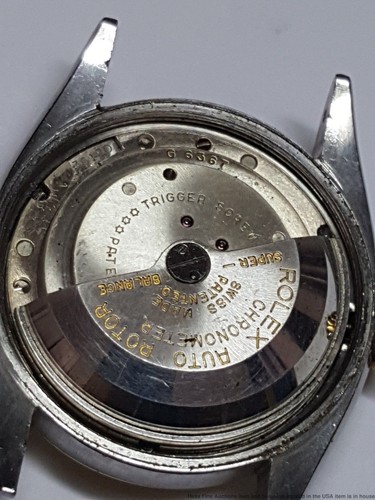 Rolex Oyster Perpetual Red/BK Date Ref# 6075 Ovettone 18k Gold/SS Big BubbleBack - Picture 6 of 12