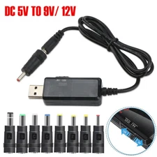 USB Boost Converter Cable DC 5V Step Up to 9V 12V Adjustable Voltage Converter