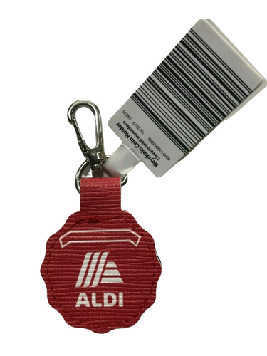 Aldi Quarter Keeper Cherry Pie Coin Holder Cart Key Chain Ring Fob Baker GENUINE - Picture 4 of 7