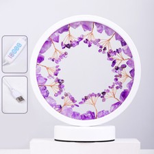Natural Crystal Tree Healing Table Lamp USB Three-cololr Light Bedroom LED Light