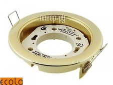 ECOLA high quality recessed CHROME/GOLD STEEL lamp base fitting downlight GX53