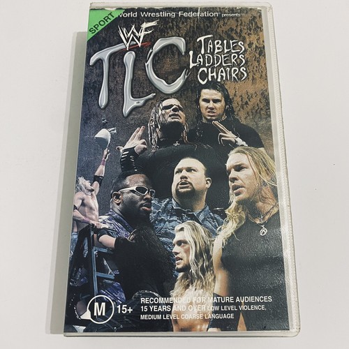 WWF TLC 2000 Tables Ladders Chairs VHS Ex Rental WWE Pro Wrestling Classic Video - Picture 2 of 5