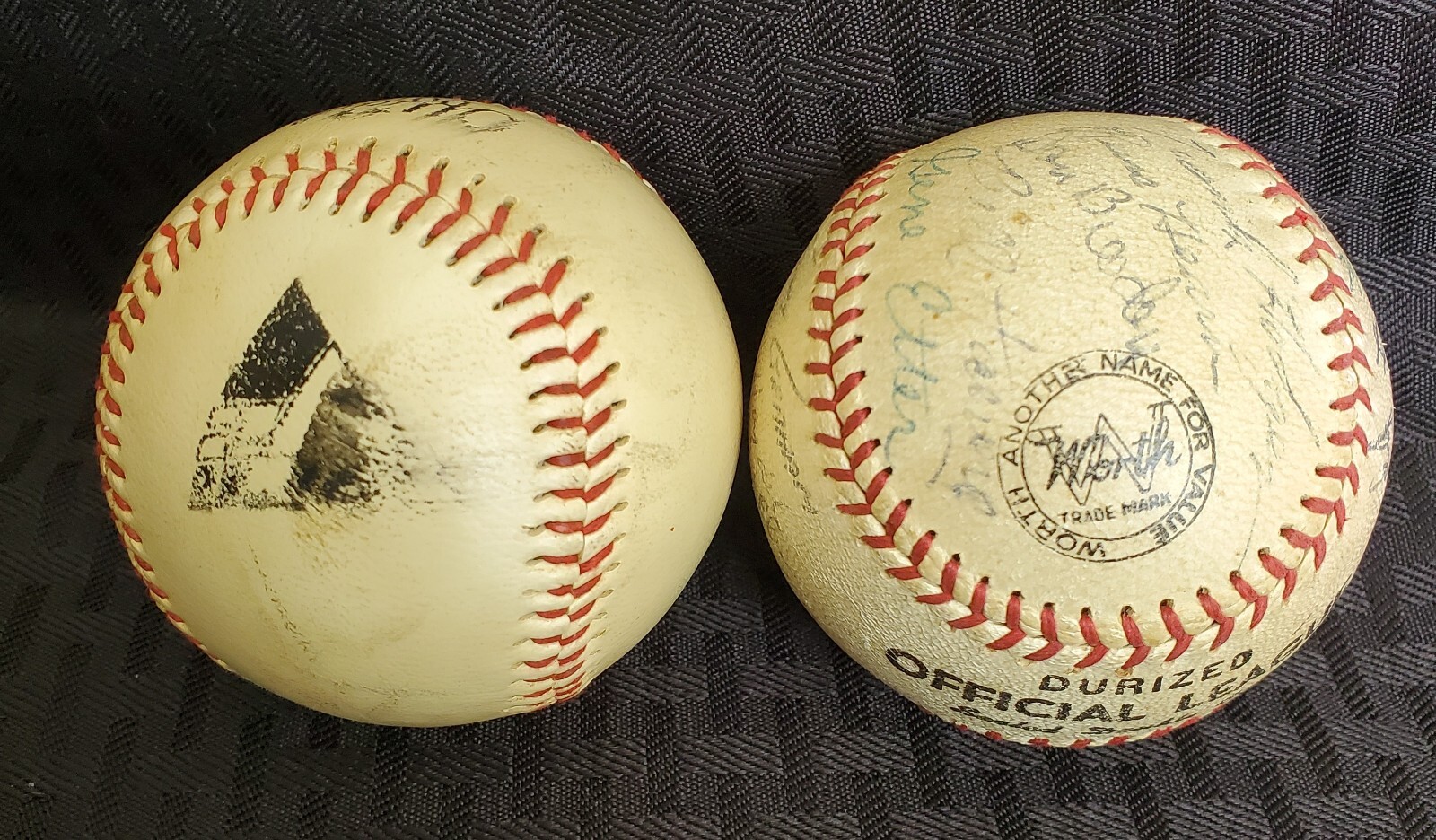 (2) 1950'S BASEBALLS (1) WORTH DURIZED HORSEHIDE OFFICIAL LEAGUE
