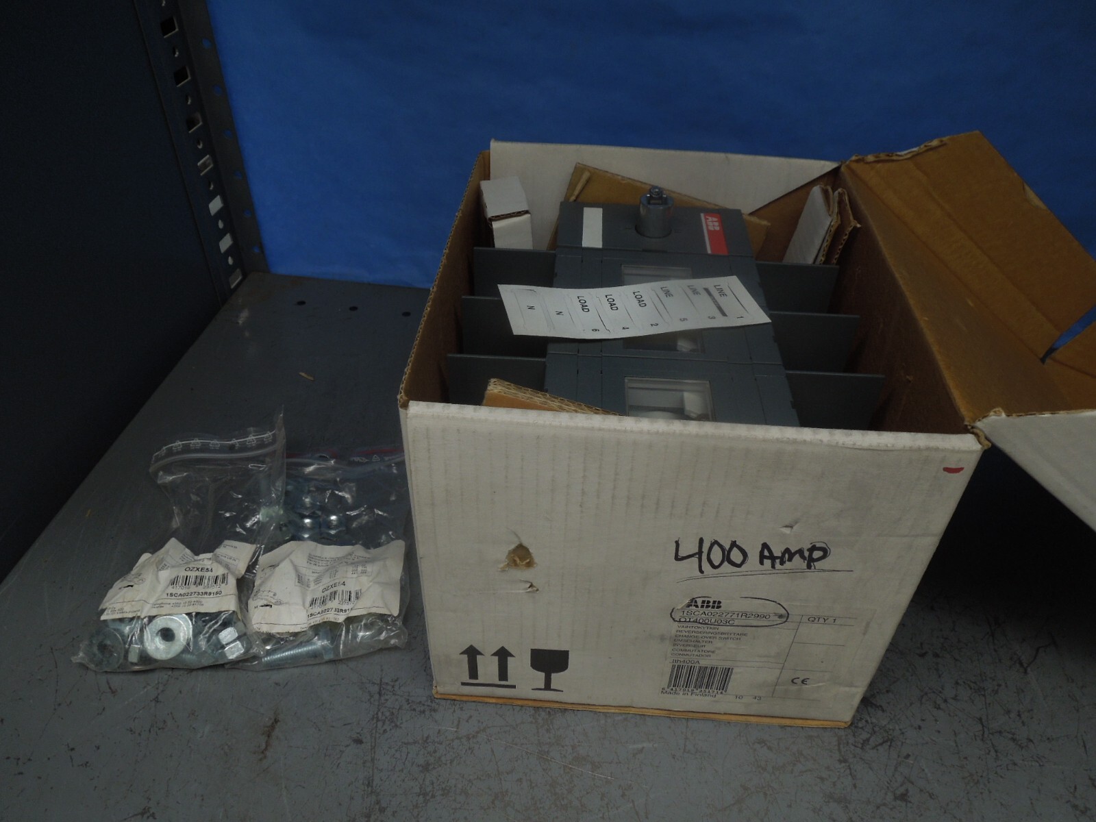 ABB OT400U03C 400A 3P 600VAC General Purpose Change-Over Switch Double Throw