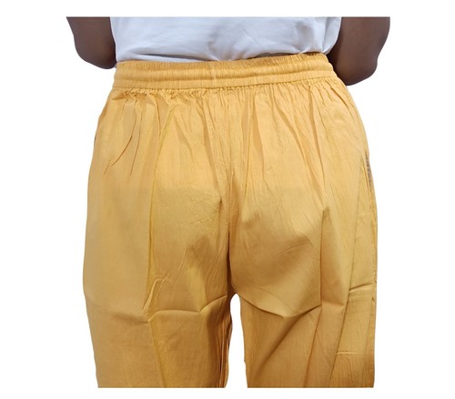 Pants Women Chikan Cotton Lycra Trousers Embroidery Salwar Indian Summer Pajama - Picture 54 of 55