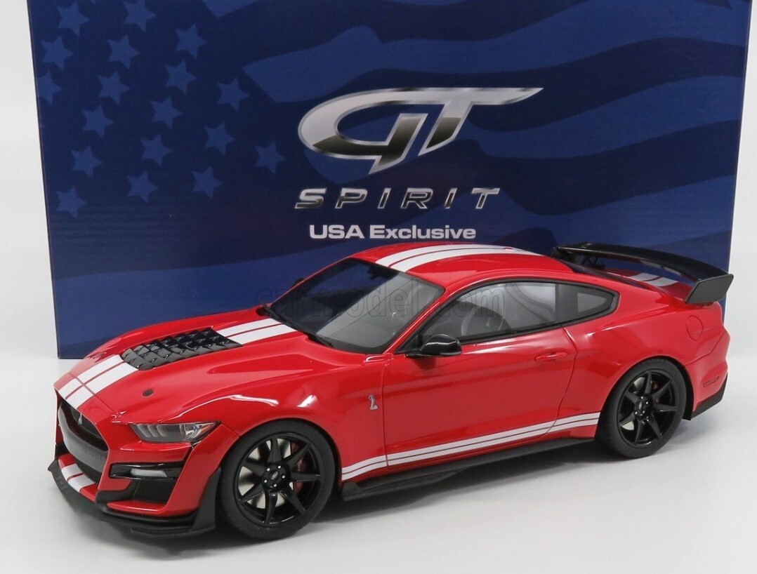 Ford Mustang GT500 2020 Red White Exclusive USA 1:18 GT Ford Mustang GT500 2020 Red White Exclusive USA 1:18 GT