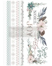 Sparkle & Joy - Redesign With Prima Decor Transfer, Christmas Furniture Decal 