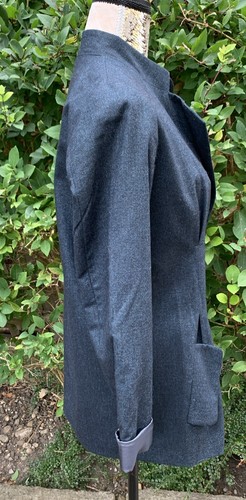 WOMENS SITA MURT SPANISH DESIGNER TROUSER SUIT BLUE WOOL BLEND EUR 40 ( UK 12 ) - Picture 4 of 13