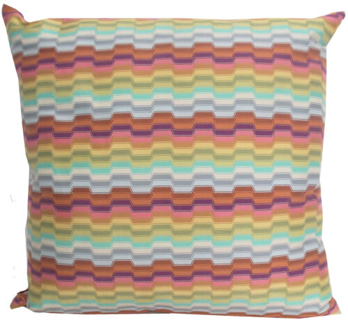 HOUSSE DE COUSSIN MAISON MISSONI MÉLANGE COTON SOIE CHEVRONS 40x40cm LESOTHO 140