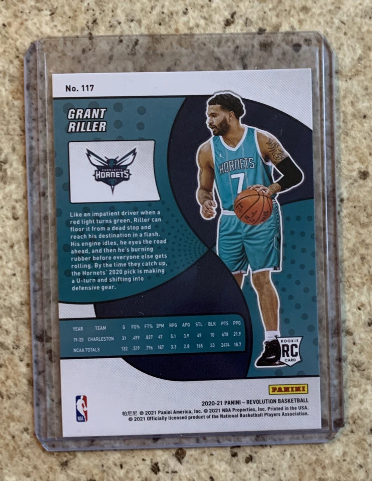 GRANT RILLER RC 2020-21 Panini Revolution Chinese New Year #117 ROOKIE Hornets - Image 2 of 2