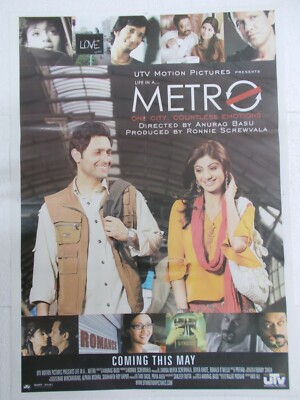 Life In A Metro 2007 Irfan Khan Shiney Ahuja Kangana Rare POSTer Bollywood